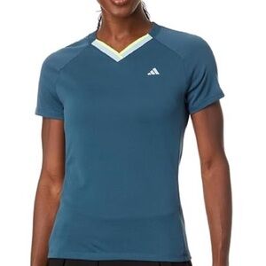 Adidas Women's Teal V-Neck Soccer Tee